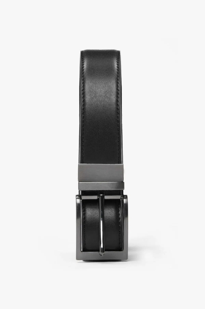 Poza cu Curea reversibilă YUTU33-8593 Negru/Maro