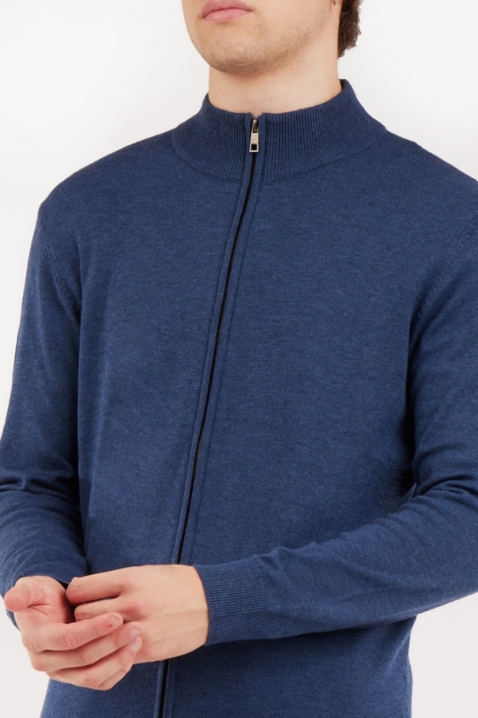 Pulover cu Fermoar 9250SP Denim