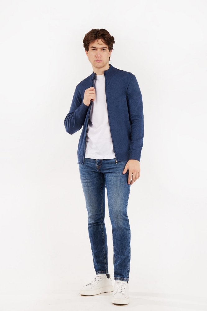 Poza cu Pulover cu Fermoar 9250SP Denim
