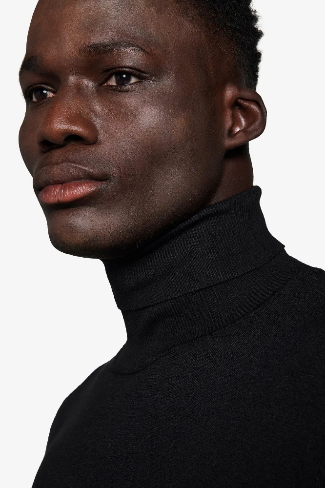 Poza cu Pulover pe gât CAIM18-1401 Nero