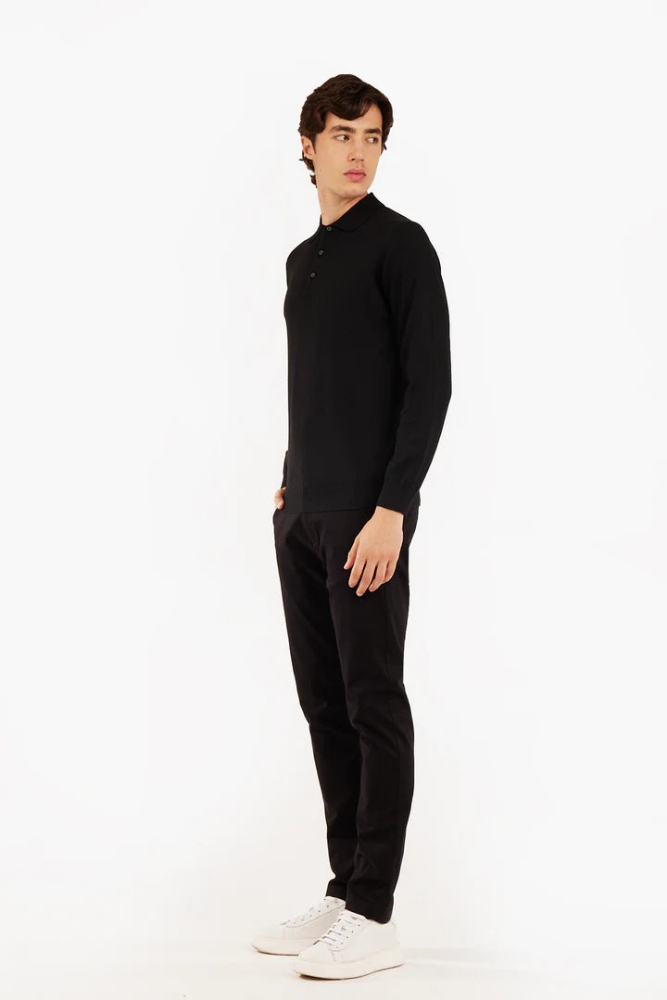 Poza cu Pulover cu guler polo 9252SP Nero