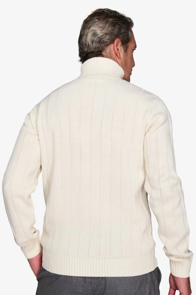 Poza cu Pulover pe gât YUTM18-1452 Bianco